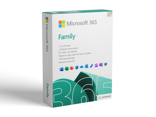 Microsoft 365 Family | 1 YEAR | GLOBAL | 6 USERS | 6TB STORAGE | PC/MAC Instant Download